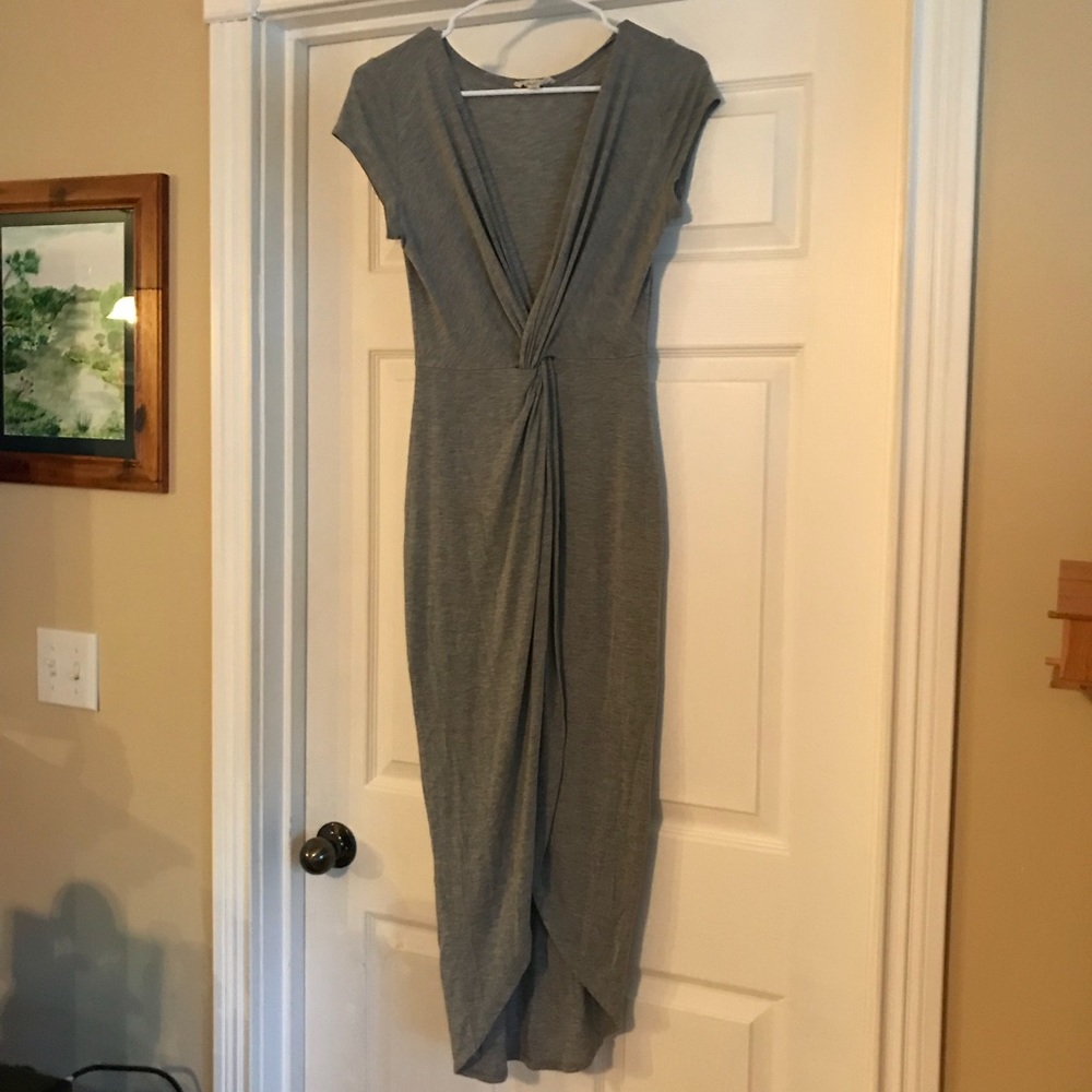 Steel Grey SUPER soft v-neck dress